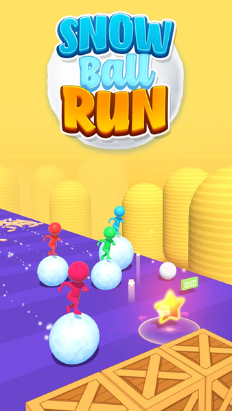 Snow Ball Run - Gameplay image of android game