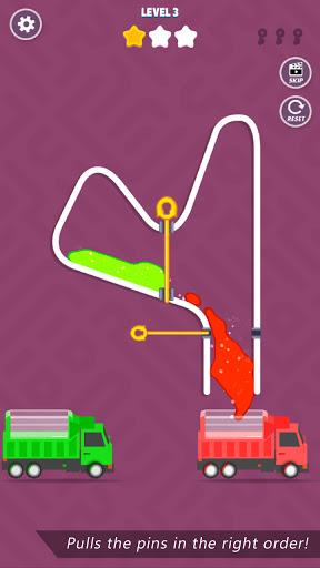 Color Fall - Pin Pull - Gameplay image of android game