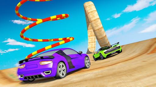 Mega Ramp Race - Flying Car Stuntman Ramp Racing - Gameplay image of android game