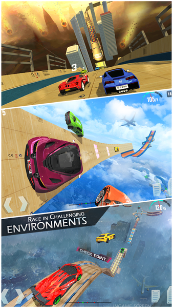 Mega Ramp Race - Gameplay image of android game
