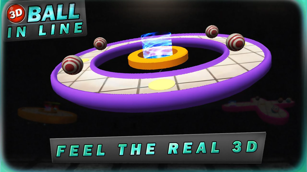 3D BALL IN LINE - Gameplay image of android game