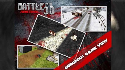 BATTLE PATH 3D- ZOMBIE EDITION - Gameplay image of android game