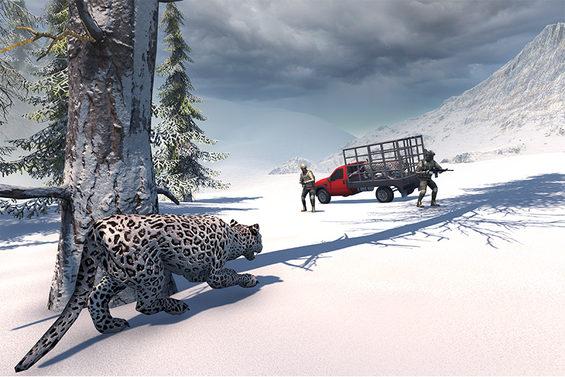 Arctic Leopard Simulator Game - Gameplay image of android game