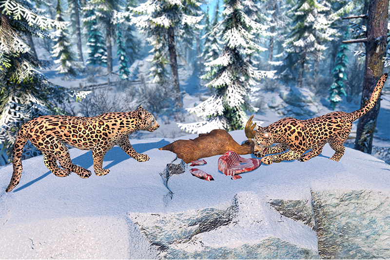 Arctic Leopard Simulator Game - Gameplay image of android game