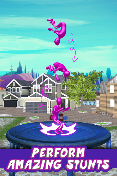 Flip Jump Trampoline Stunt man - عکس بازی موبایلی اندروید