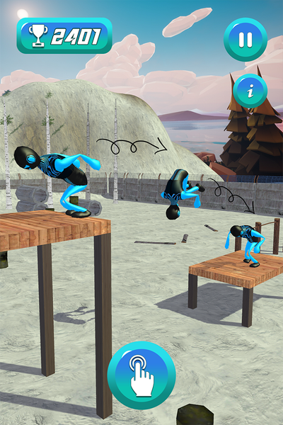Flip Jump Trampoline Stunt man - عکس بازی موبایلی اندروید