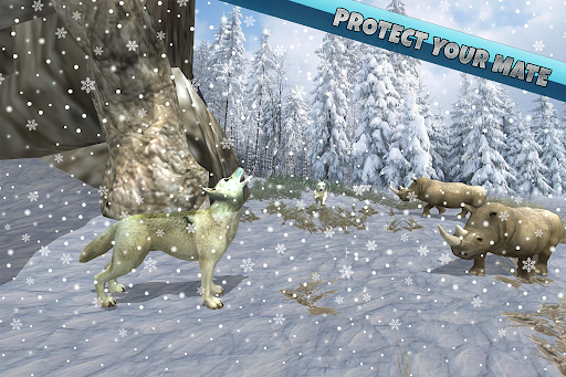 Arctic Wolf Family Simulator - Gameplay image of android game