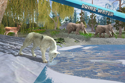 Arctic Wolf Family Simulator - Gameplay image of android game