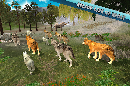 Arctic Wolf Family Simulator - Gameplay image of android game