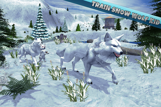 Arctic Wolf Family Simulator - Gameplay image of android game