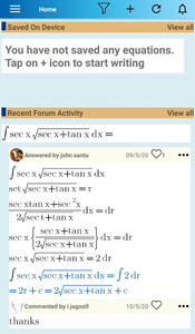 Equation Editor and Q&A Forum - عکس برنامه موبایلی اندروید