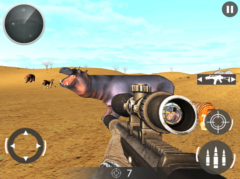 Animal Hunter in Safari Desert - Gameplay image of android game