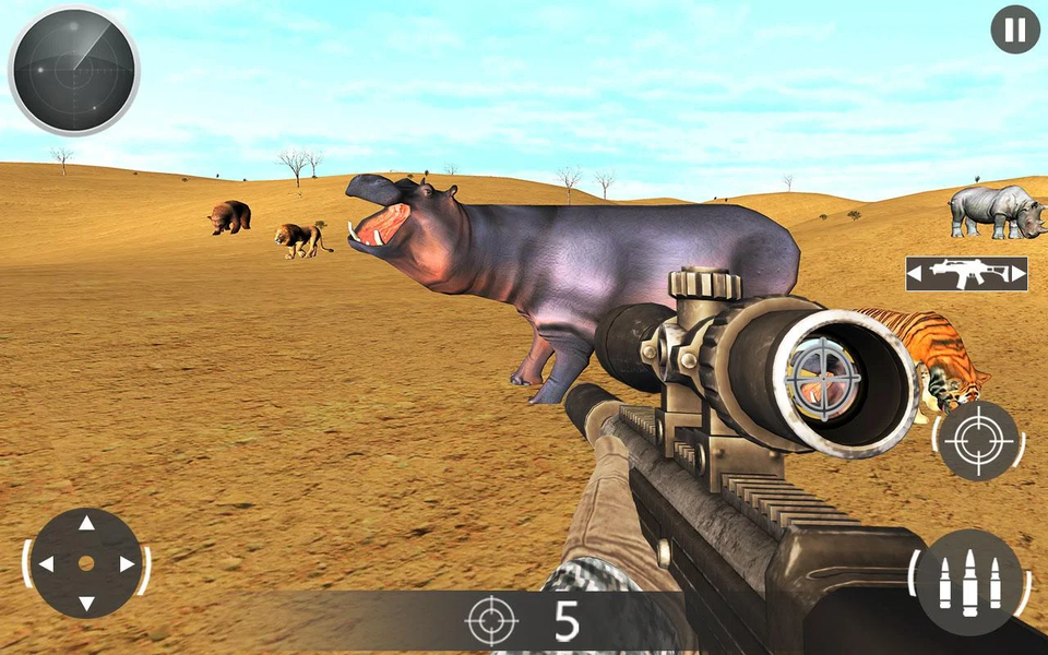 Animal Hunter in Safari Desert - Gameplay image of android game