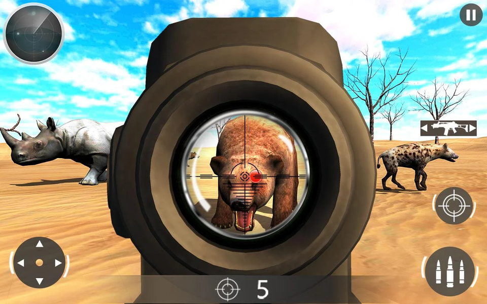 Animal Hunter in Safari Desert - Gameplay image of android game