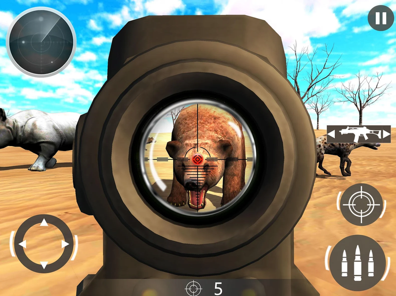 Animal Hunter in Safari Desert - Gameplay image of android game