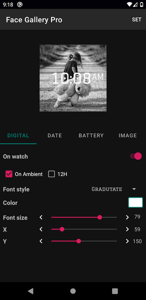 Face Gallery Pro Wear Tizen OS - Image screenshot of android app