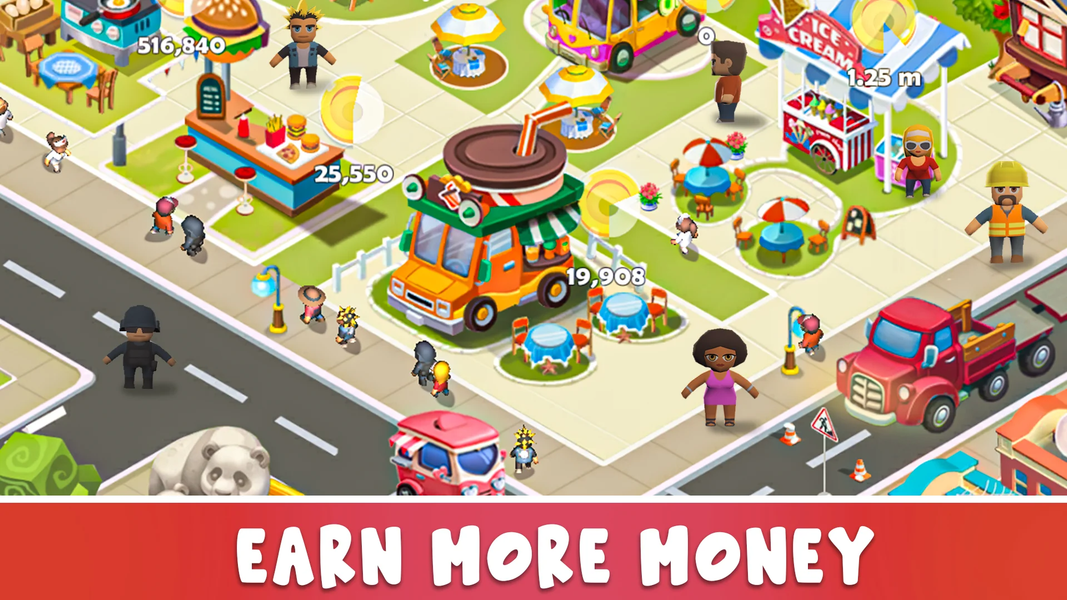 Idle Food Stalls Tycoon - Gameplay image of android game