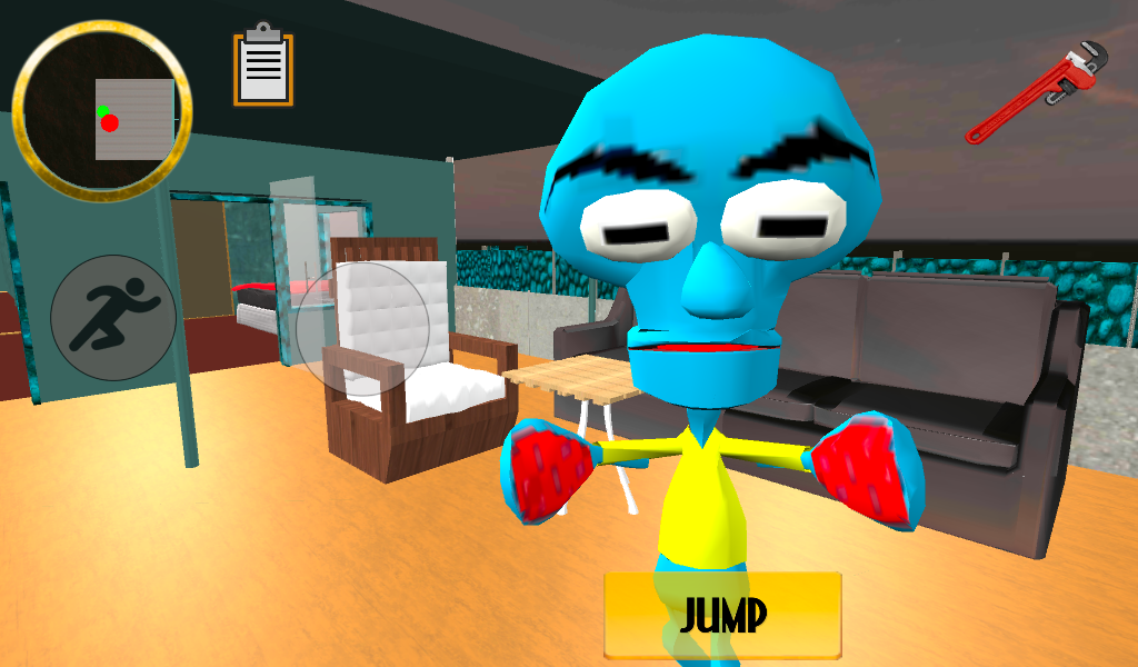 Squid. Sponge Neighbor Expose - Gameplay image of android game