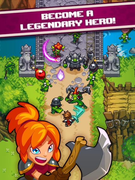 Dash Quest Heroes - Gameplay image of android game