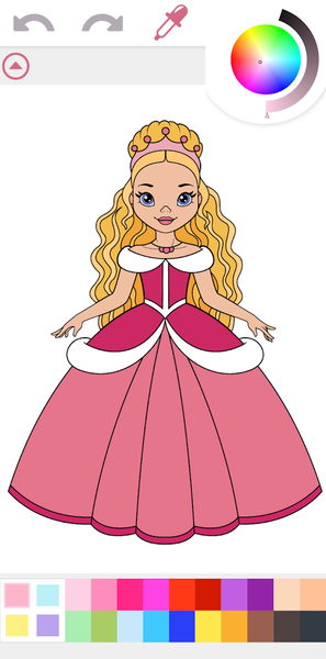 Princess Coloring Book Game - Gameplay image of android game