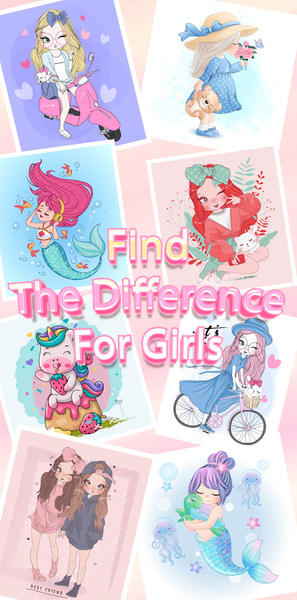Find the Difference Games Girl - عکس برنامه موبایلی اندروید