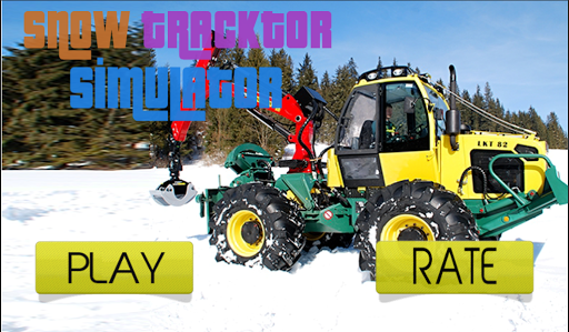 Snow Tractor Simulator 2020 - Gameplay image of android game