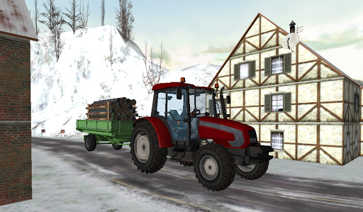Snow Tractor Simulator 2020 - Gameplay image of android game