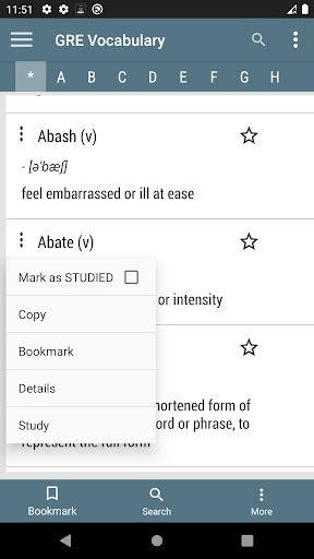 GRE Vocabulary - Image screenshot of android app