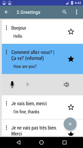 daily French phrases - Image screenshot of android app