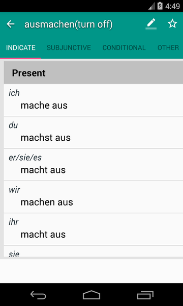 Common German Verbs - عکس برنامه موبایلی اندروید