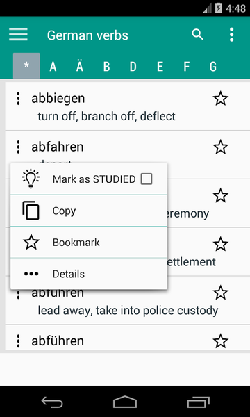 Common German Verbs - Image screenshot of android app
