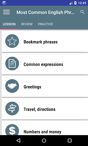 Common English Phrases - Image screenshot of android app