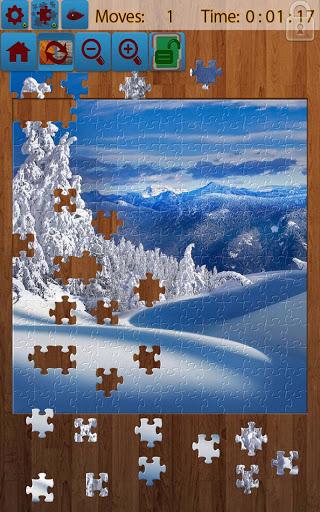 Snow Landscape Jigsaw Puzzles - Gameplay image of android game