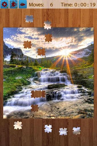 Waterfall Jigsaw Puzzles - Gameplay image of android game