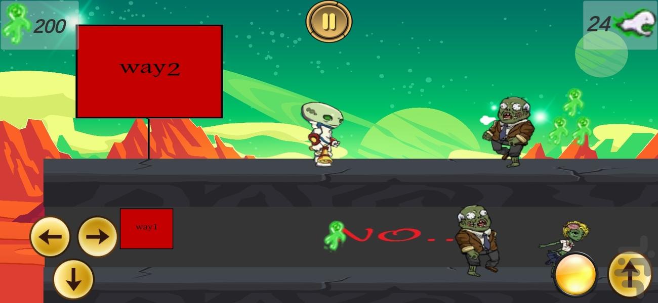 aliens vs zombies - Gameplay image of android game