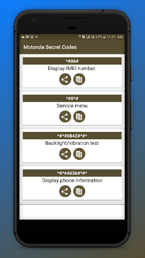 Secret Codes for Motorola 2021 - Image screenshot of android app