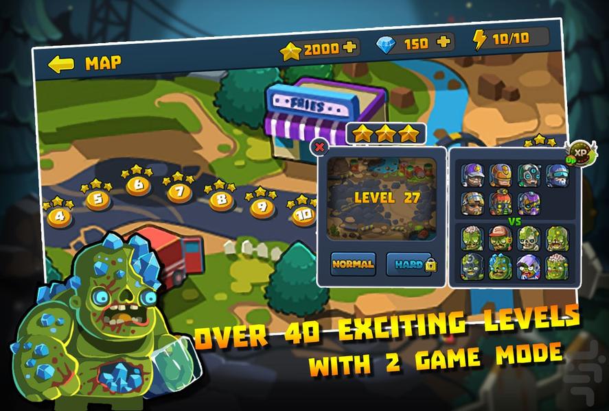 SWAT: Zombie Defense - Gameplay image of android game