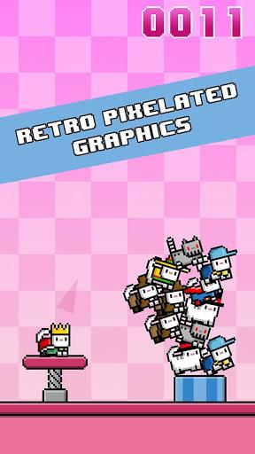 Cat-A-Pult: Toss 8-bit kittens - Gameplay image of android game