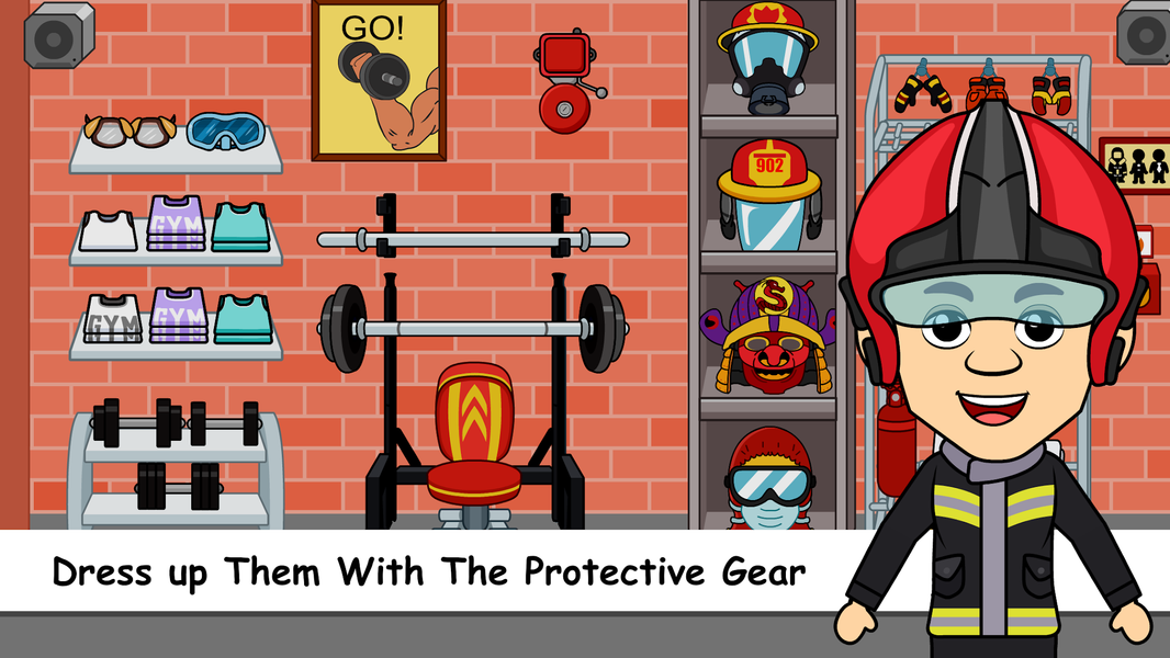 Tizi Town Kids Firetruck Games - Gameplay image of android game