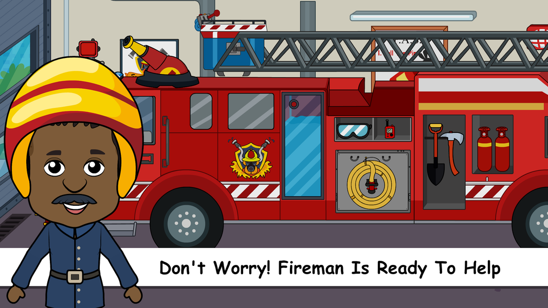 Tizi Town Kids Firetruck Games - Gameplay image of android game