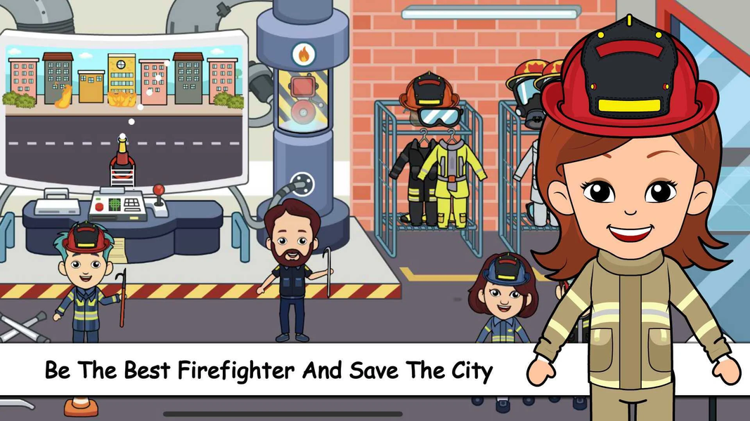 Tizi Town Kids Firetruck Games - Gameplay image of android game