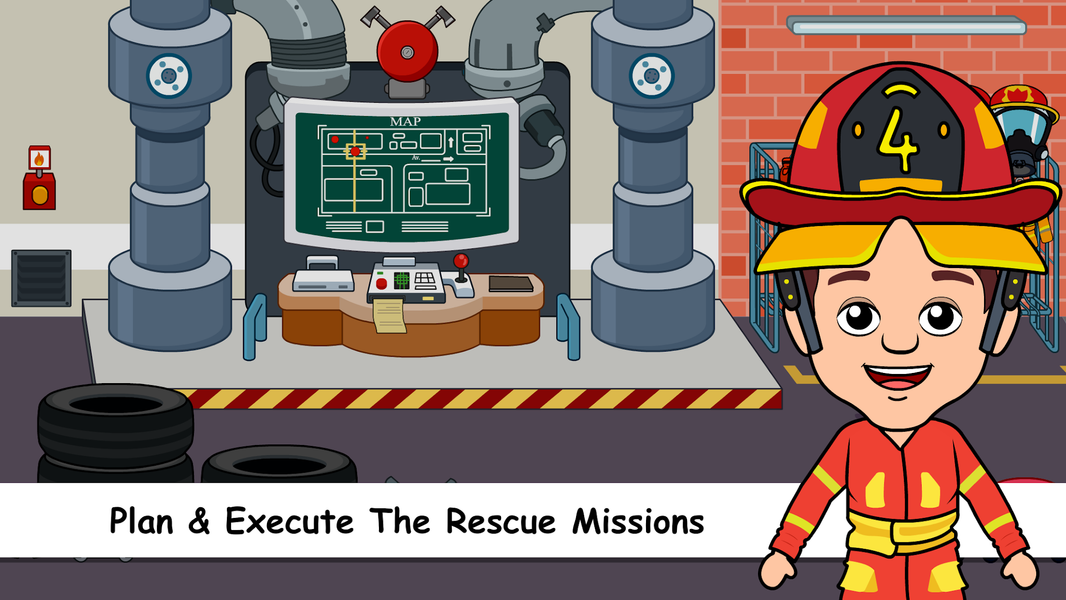 Tizi Town Kids Firetruck Games - Gameplay image of android game