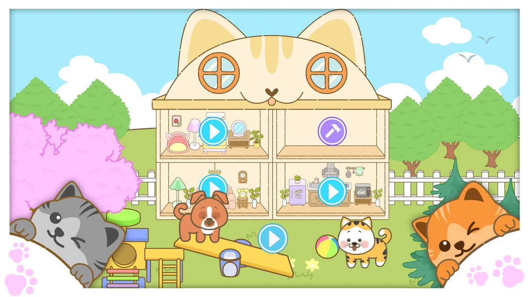 My Pet Town Animal Home Decor - Gameplay image of android game