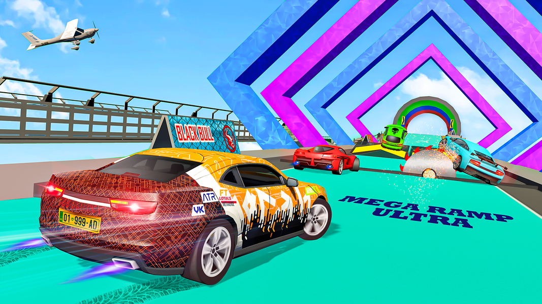 Mega Ramp Car Racing Car Games - Gameplay image of android game