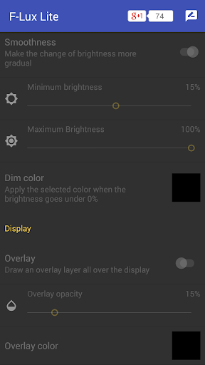 Screen Brightness Control Lite - Image screenshot of android app