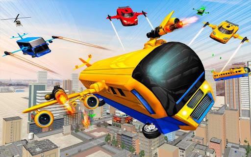 Flying Bus Robot Transform War: Robot Hero Game - Image screenshot of android app