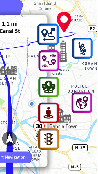 GPS navigation, maps & route - عکس برنامه موبایلی اندروید