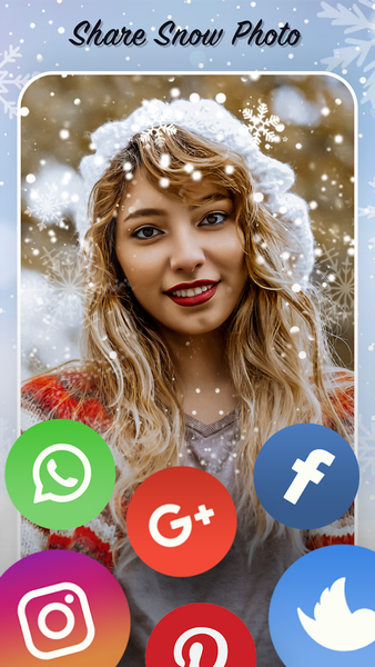 Snow Effect Photo Editor App - Image screenshot of android app