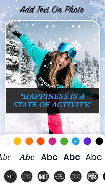 Snow Effect Photo Editor App - Image screenshot of android app