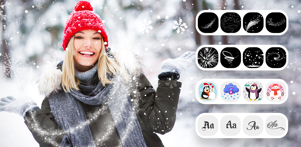 Snow Effect Photo Editor App - Image screenshot of android app